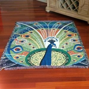 Peacock Throw Blanket